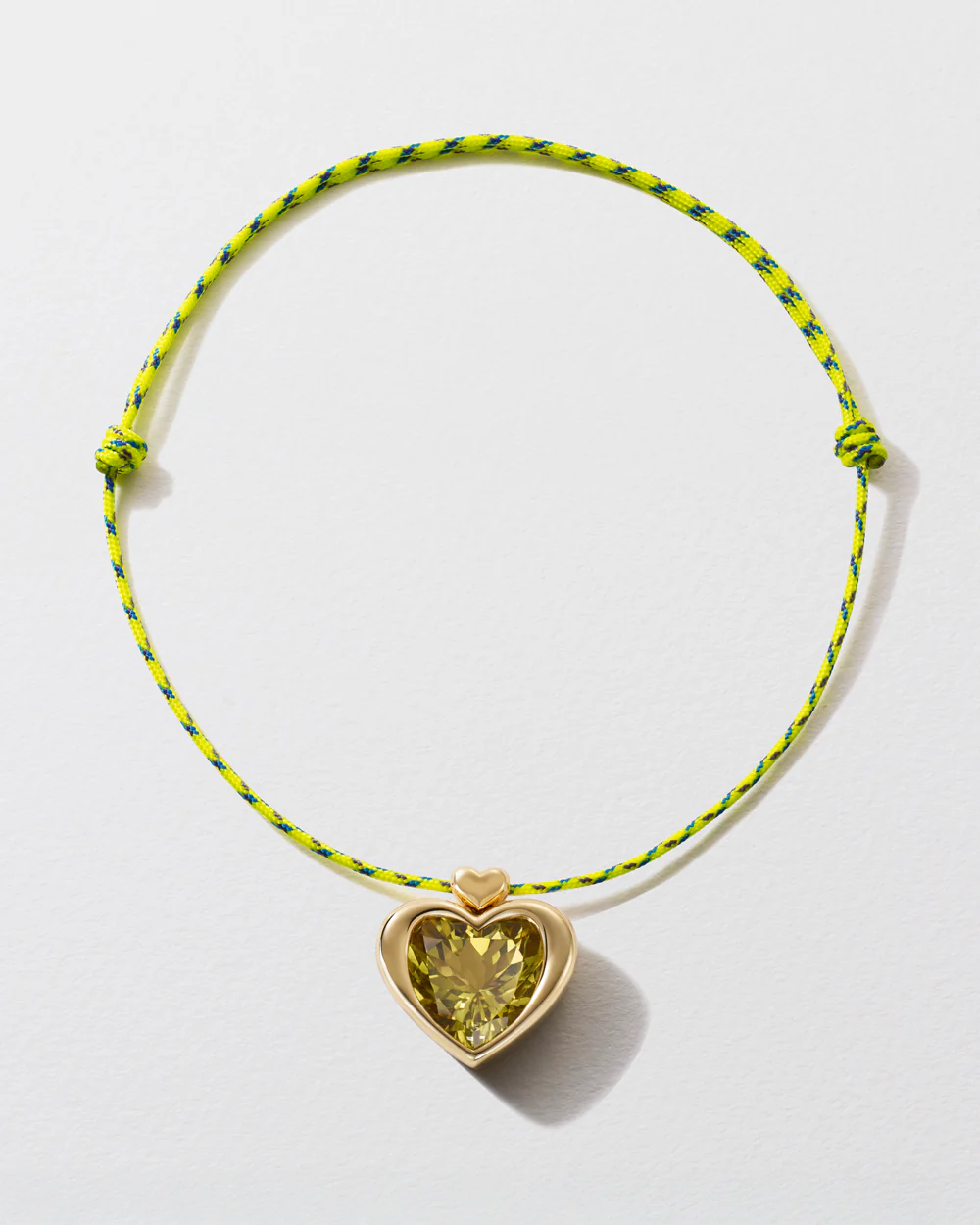 Cupid’s Big Quartz Heart Pendant on Torque Necklace - Image 4