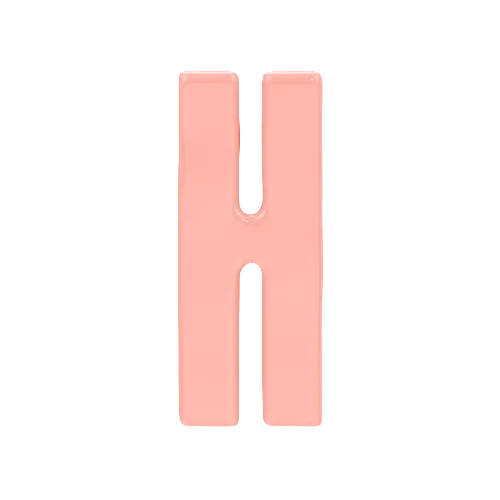 Mini Letter H Resin Charm