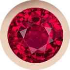 Rose Gold, Ruby Charm Bead - Image 2