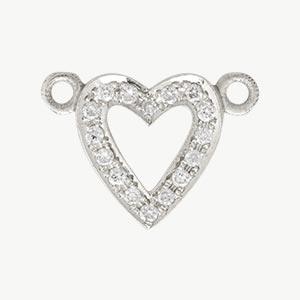 White Gold, White Diamond Charm