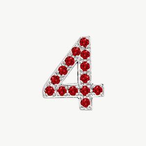 White Gold, Ruby Number Bead - Image 17