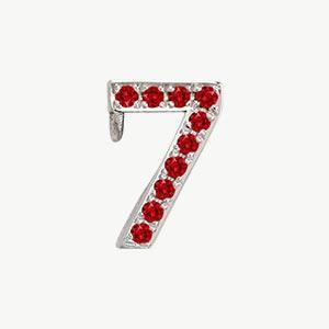 White Gold, Ruby Number Bead - Image 20